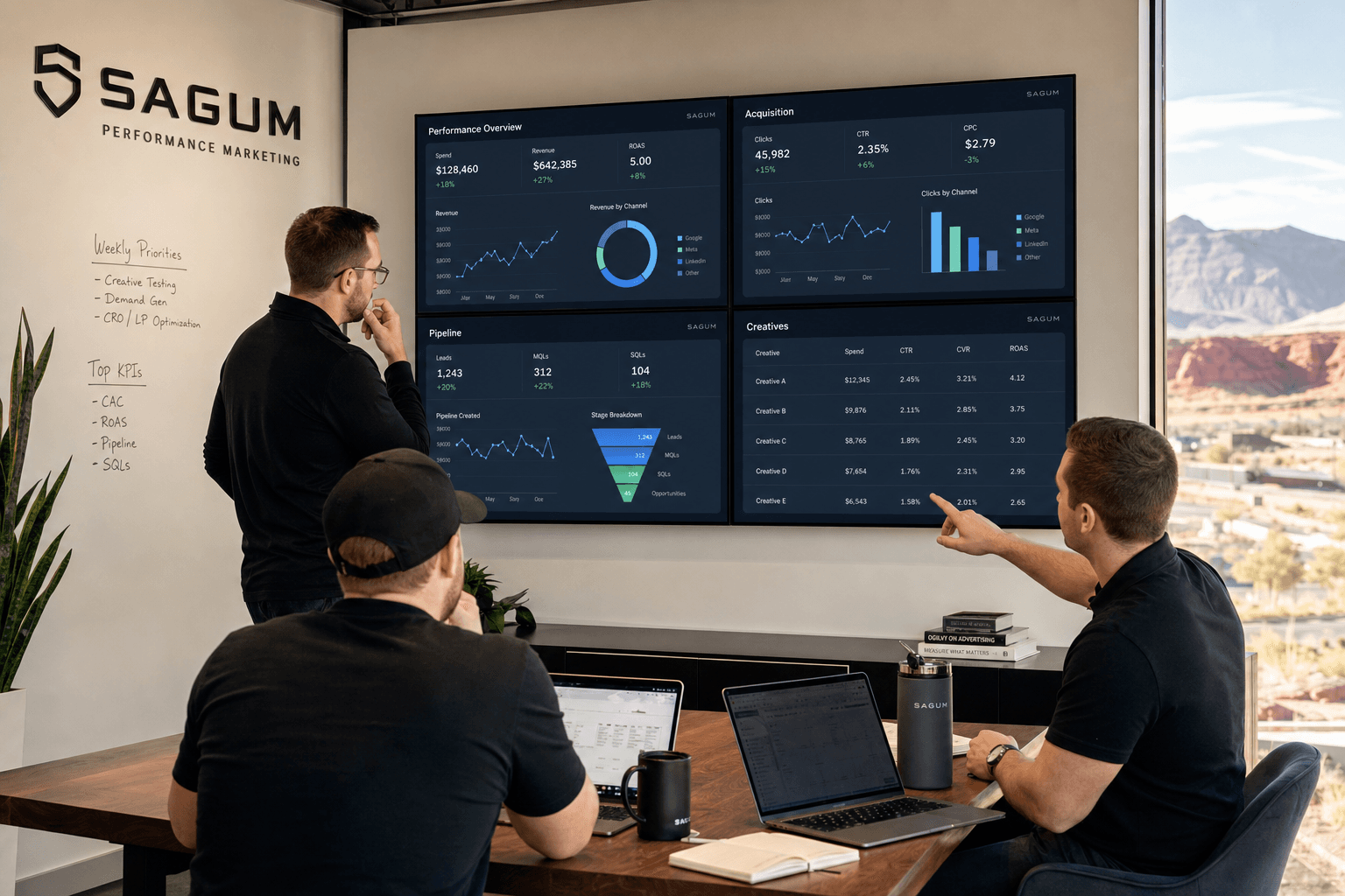 The Sagum team, senior operators behind the strategy