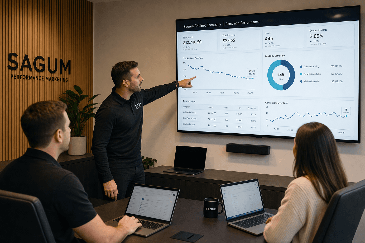 The Sagum team, senior operators behind the strategy