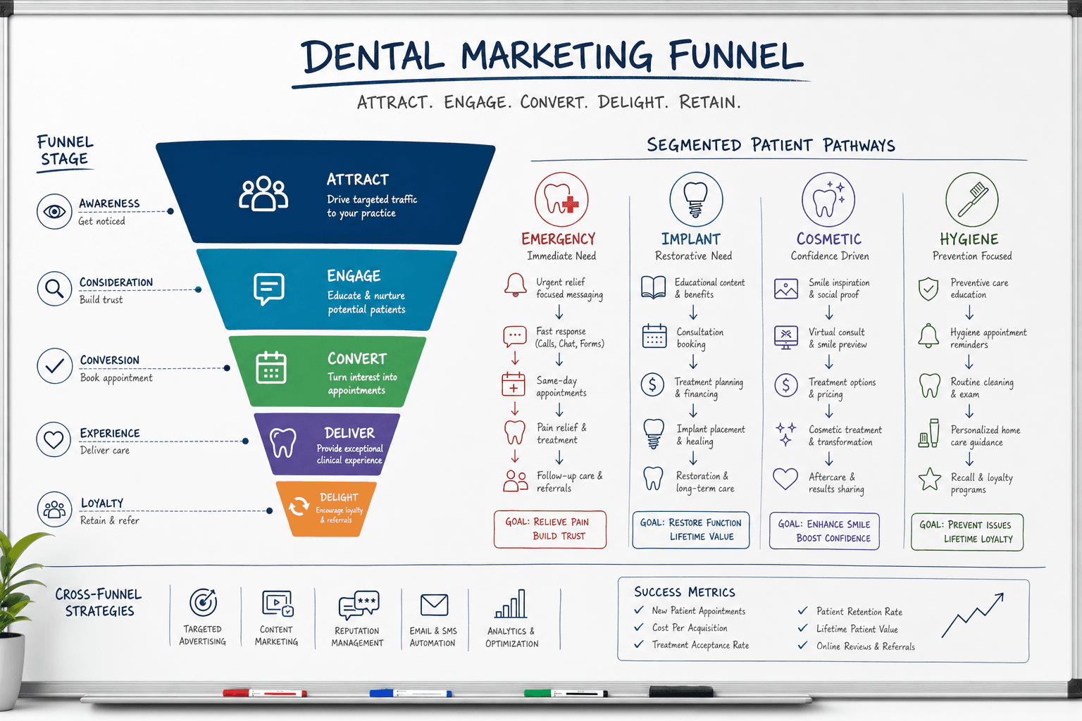 The advertising strategy for a Dentists business