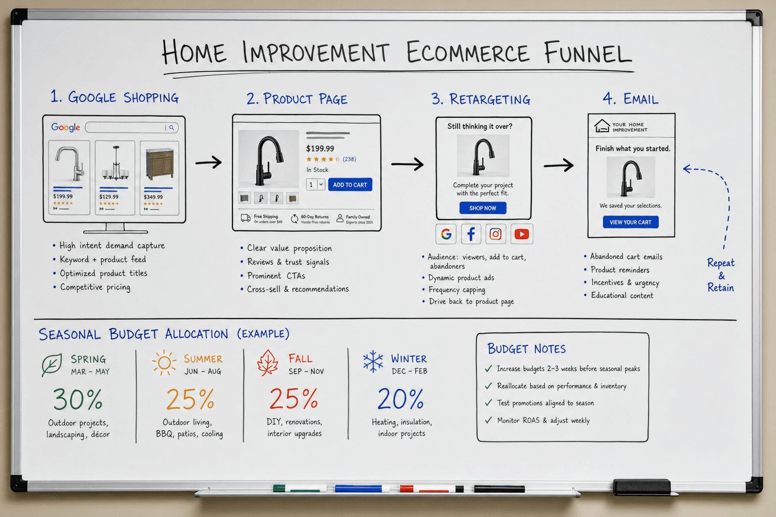 The advertising strategy for a Home Improvement Brands business