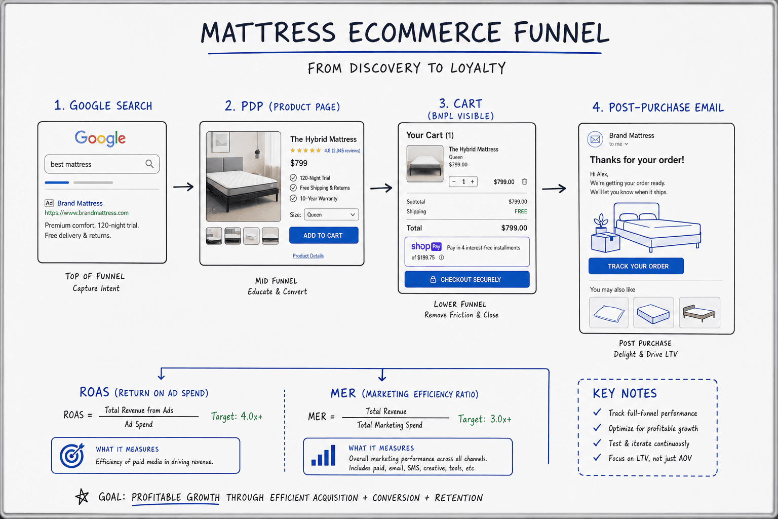 The advertising strategy for a Mattress & Sleep Brands business