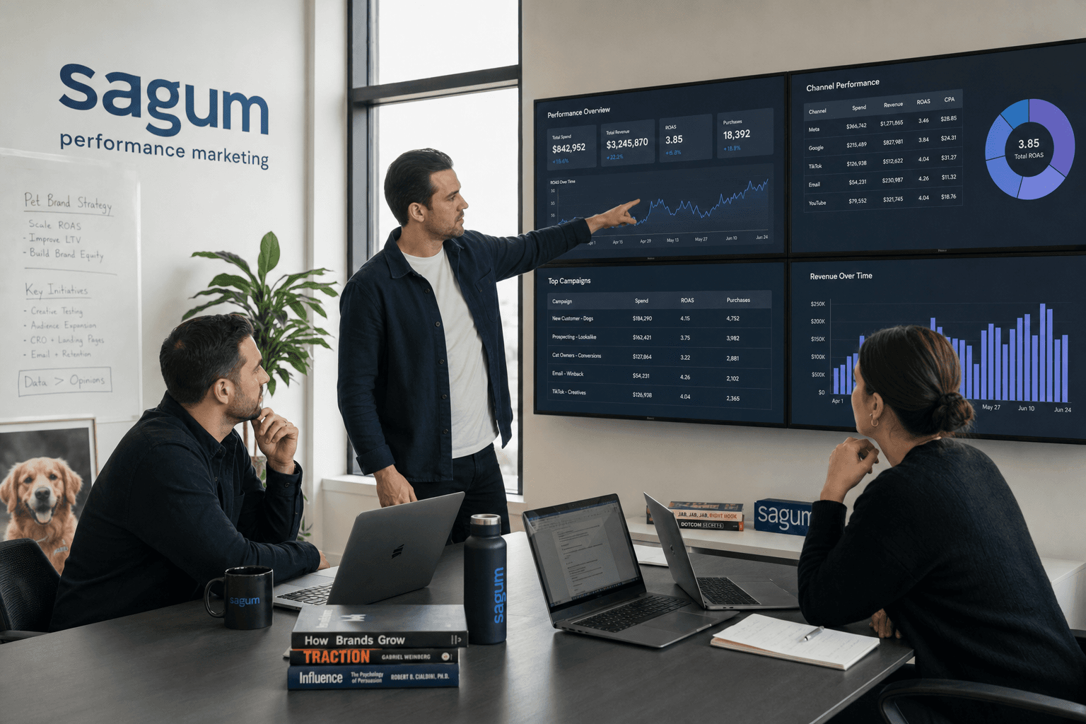 The Sagum team, senior operators behind the strategy