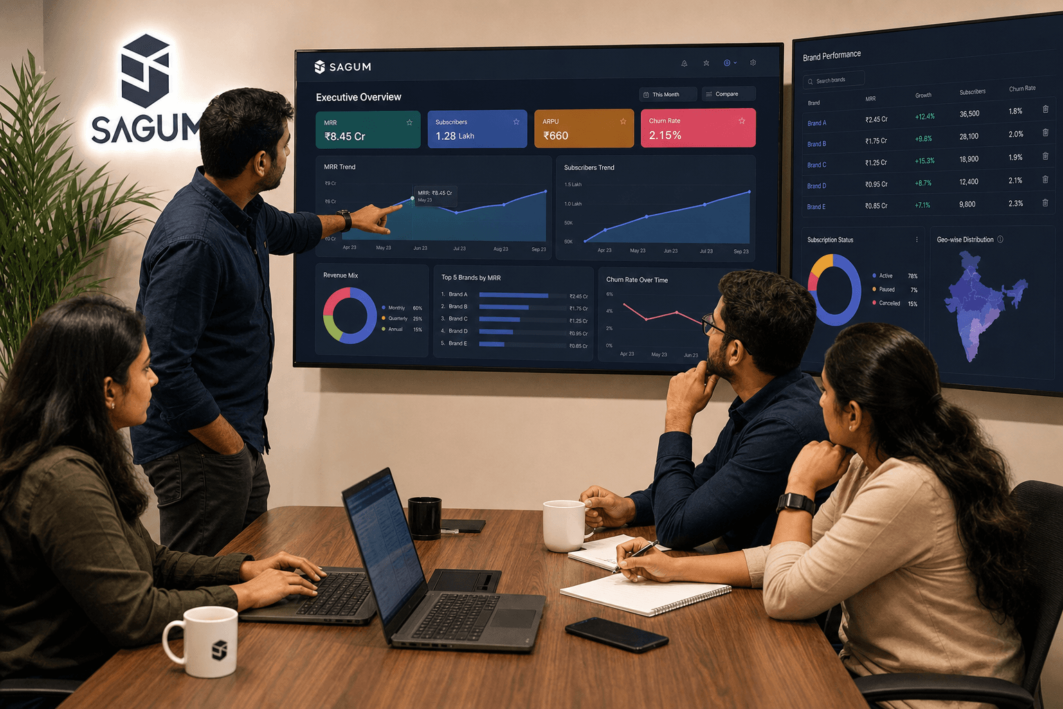 The Sagum team, senior operators behind the strategy