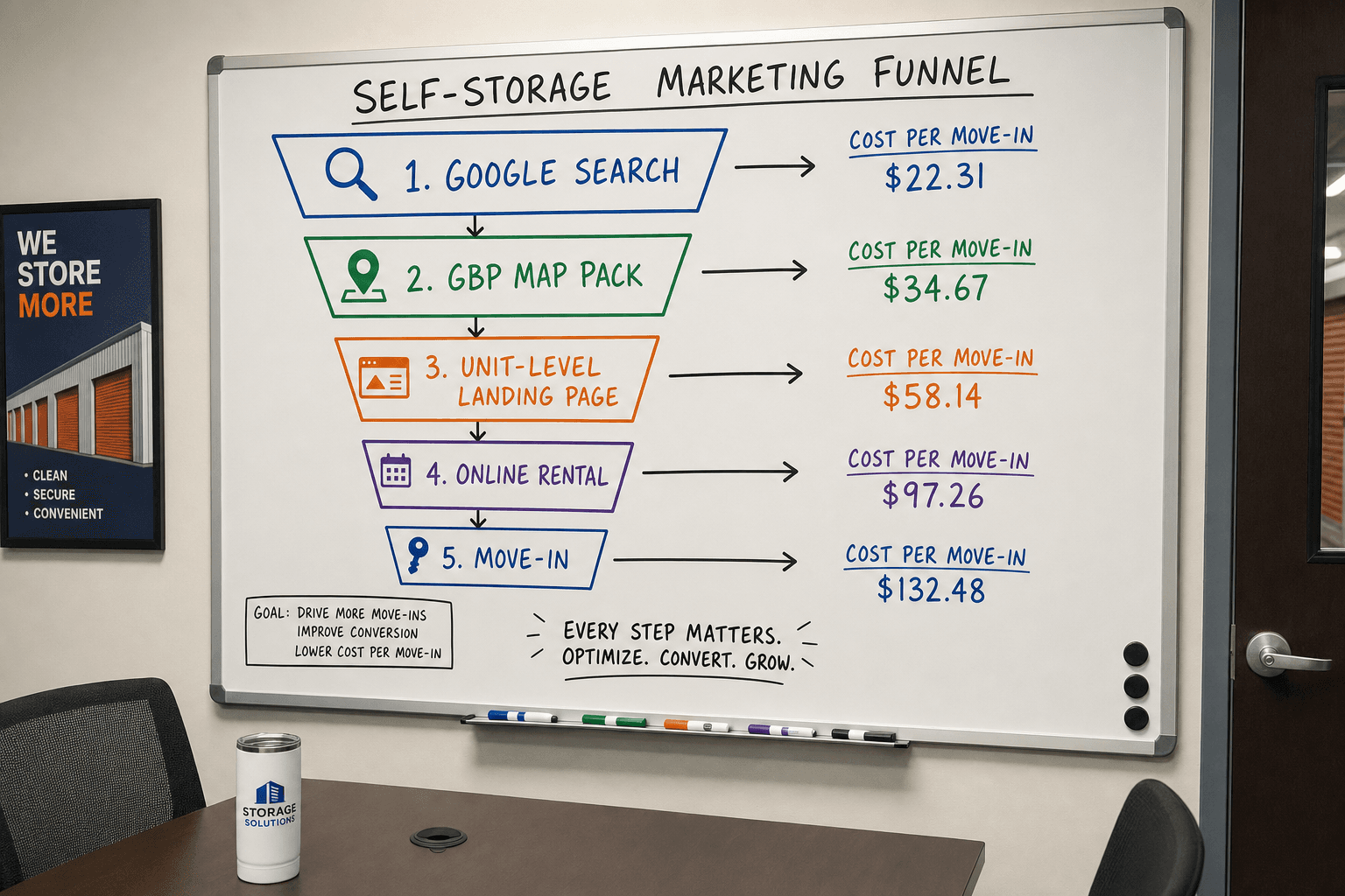 The advertising strategy for a Self-Storage Facilities business