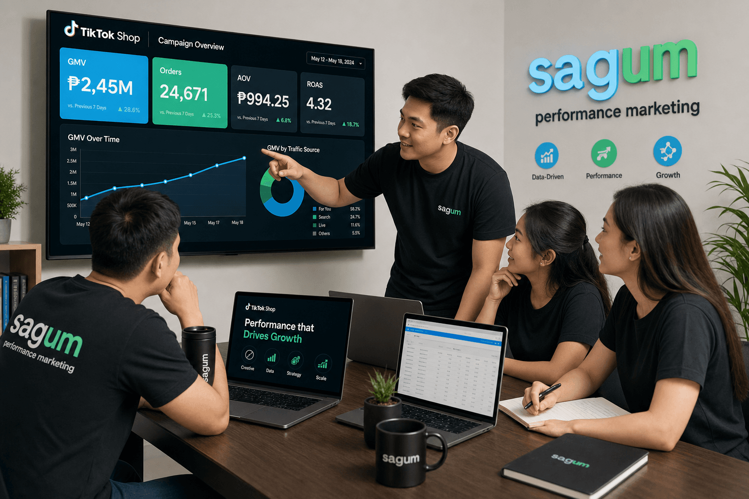 The Sagum team, senior operators behind the strategy