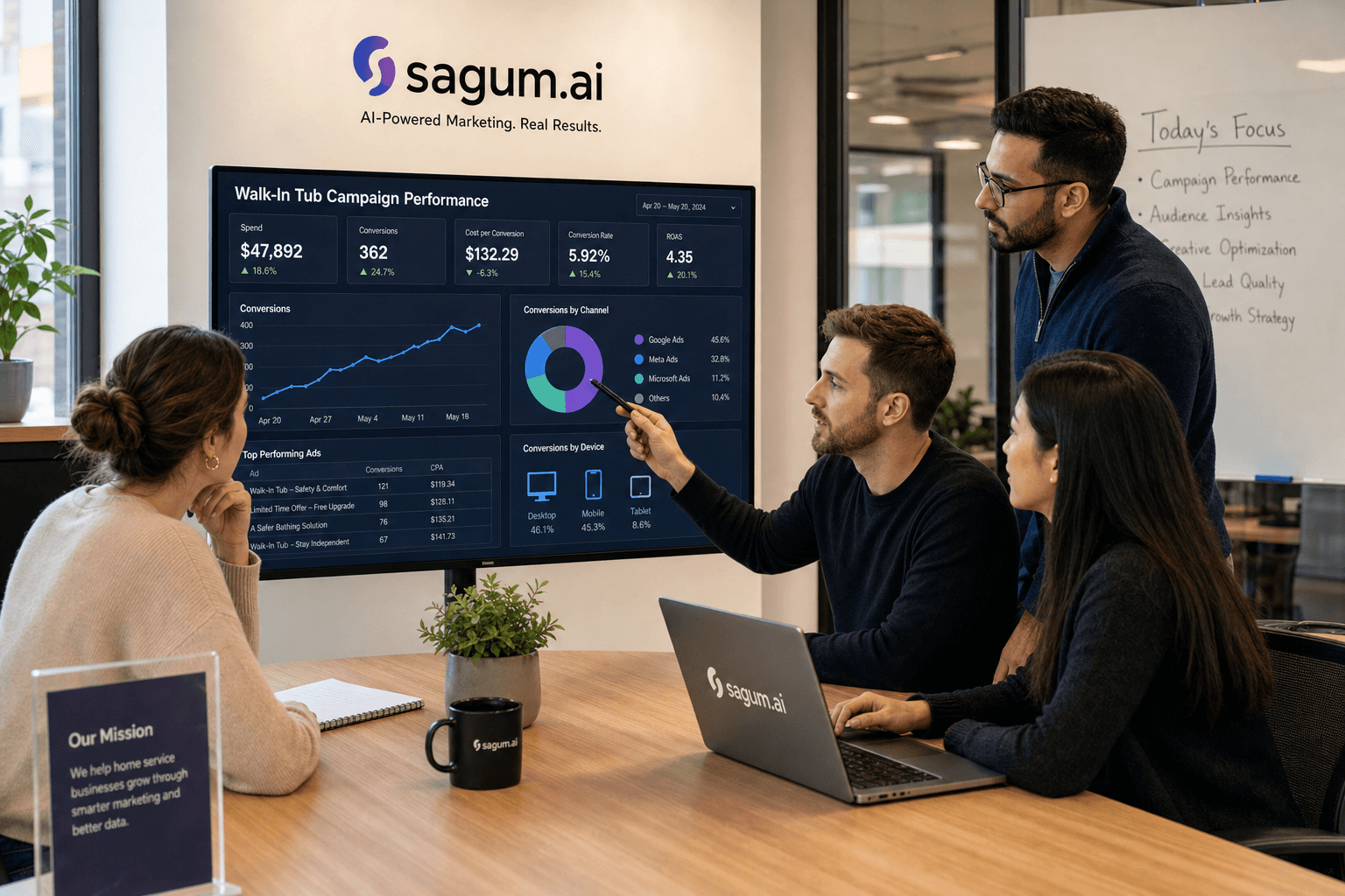 The Sagum team, senior operators behind the strategy